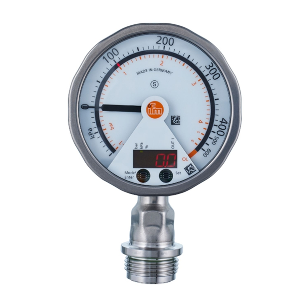 德國IFM易福門帶模擬顯示屏的齊平式壓力傳感器PG2436 PG-2,5-REB12-MFRKG/US/ /P