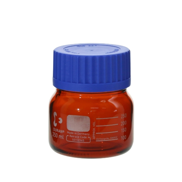 日本SIBATA柴田科學(xué)耐熱螺口瓶廣口棕色帶藍(lán)色瓶蓋 017250-120000