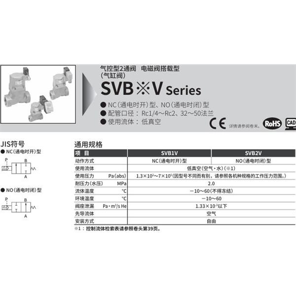 CKD喜開理氣控型2通閥（氣缸閥）SVB1V-32A-02CS-AC100V