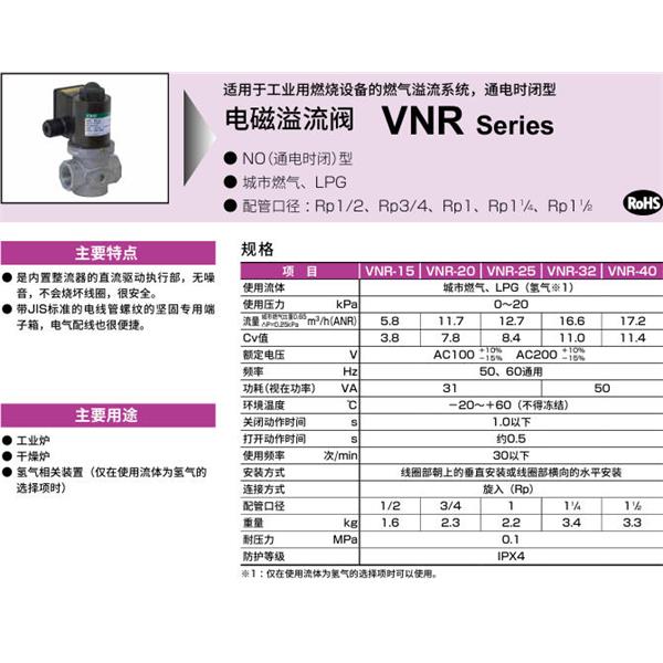 CKD喜開理電磁溢流閥VNR-40-H2-AC100V